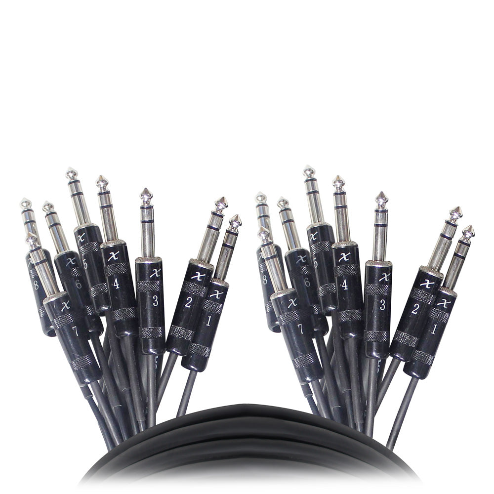 ProX 10 Ft. 8-Channel TRS-M to TRS-M Balanced Snake Cable