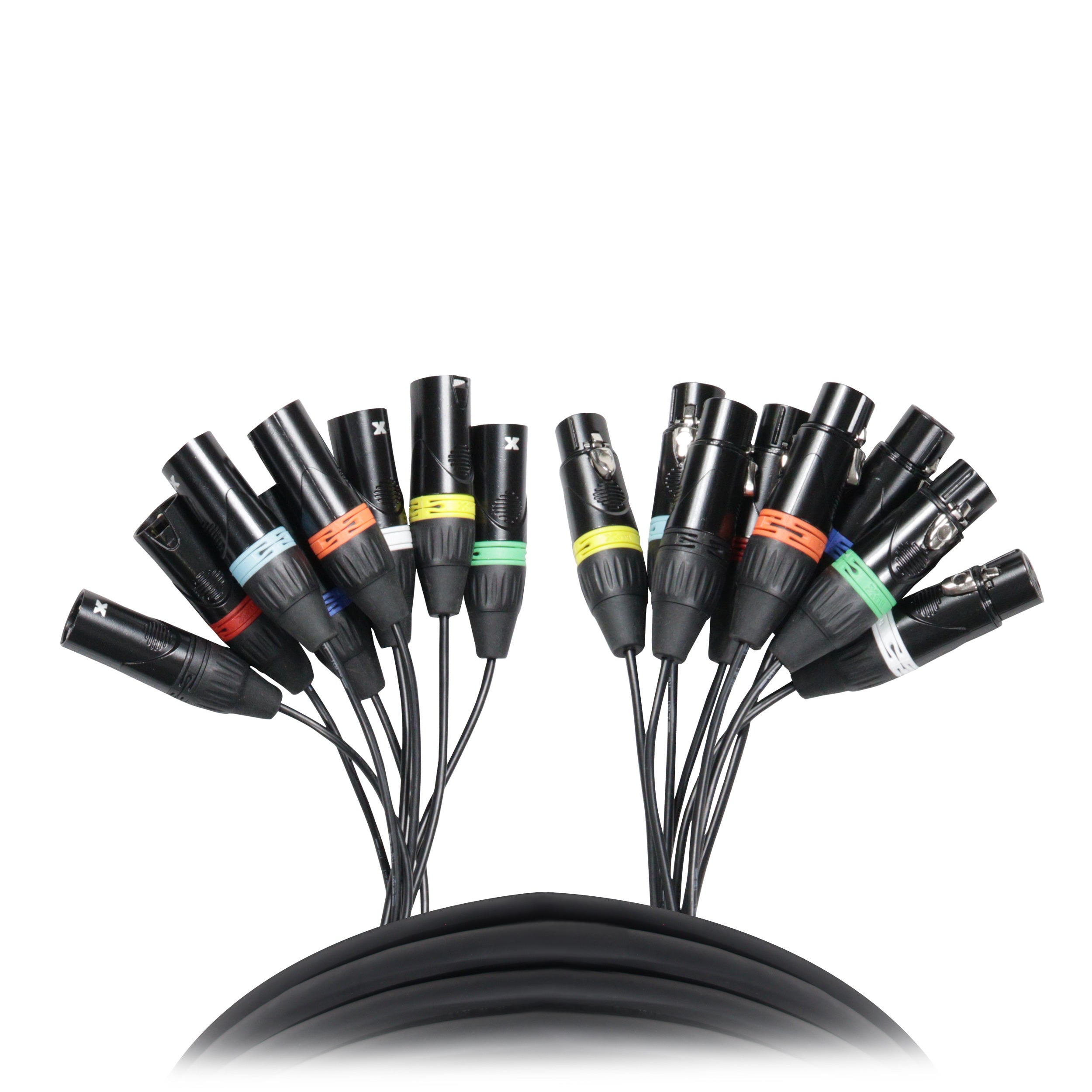 ProX 10 Ft. 8-Channel XLR3-F to XLR3-M Balanced Snake Cable