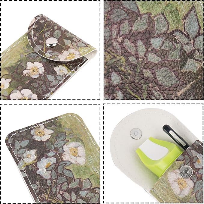 Recorder Instrument for Beginner Adults,8-Hole Soprano Descant Recorder Music Flute with with Cleaning Rod & Leather Case For Home Entertainment(2-Green Rose)