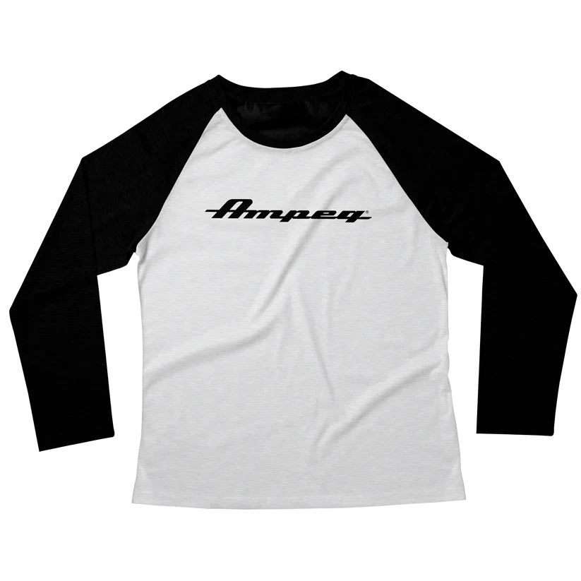 Ampeg Tri-Blend 3/4 Sleeve Raglan x White