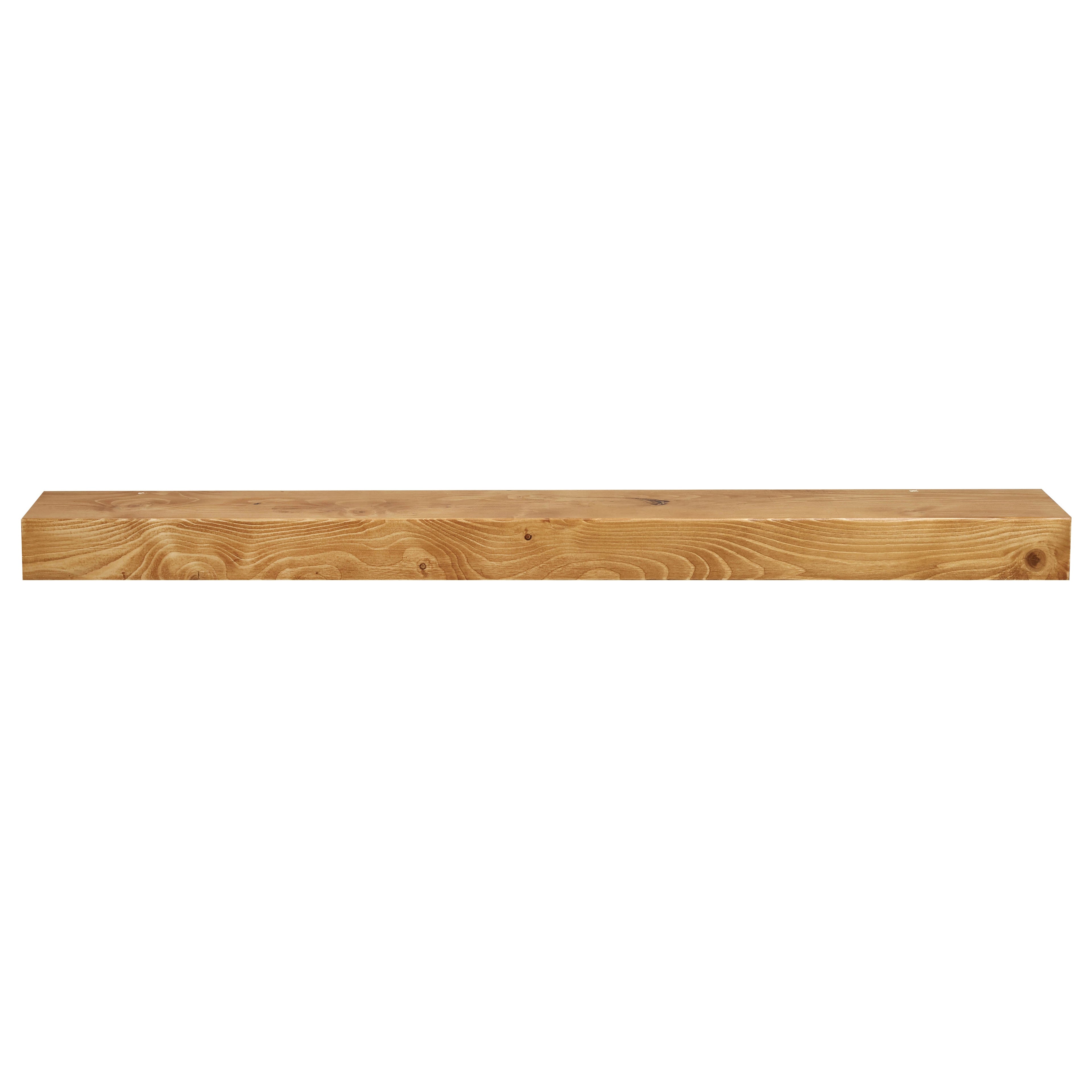 Smooth Solid Floating Timber Fireplace Mantel Shelf