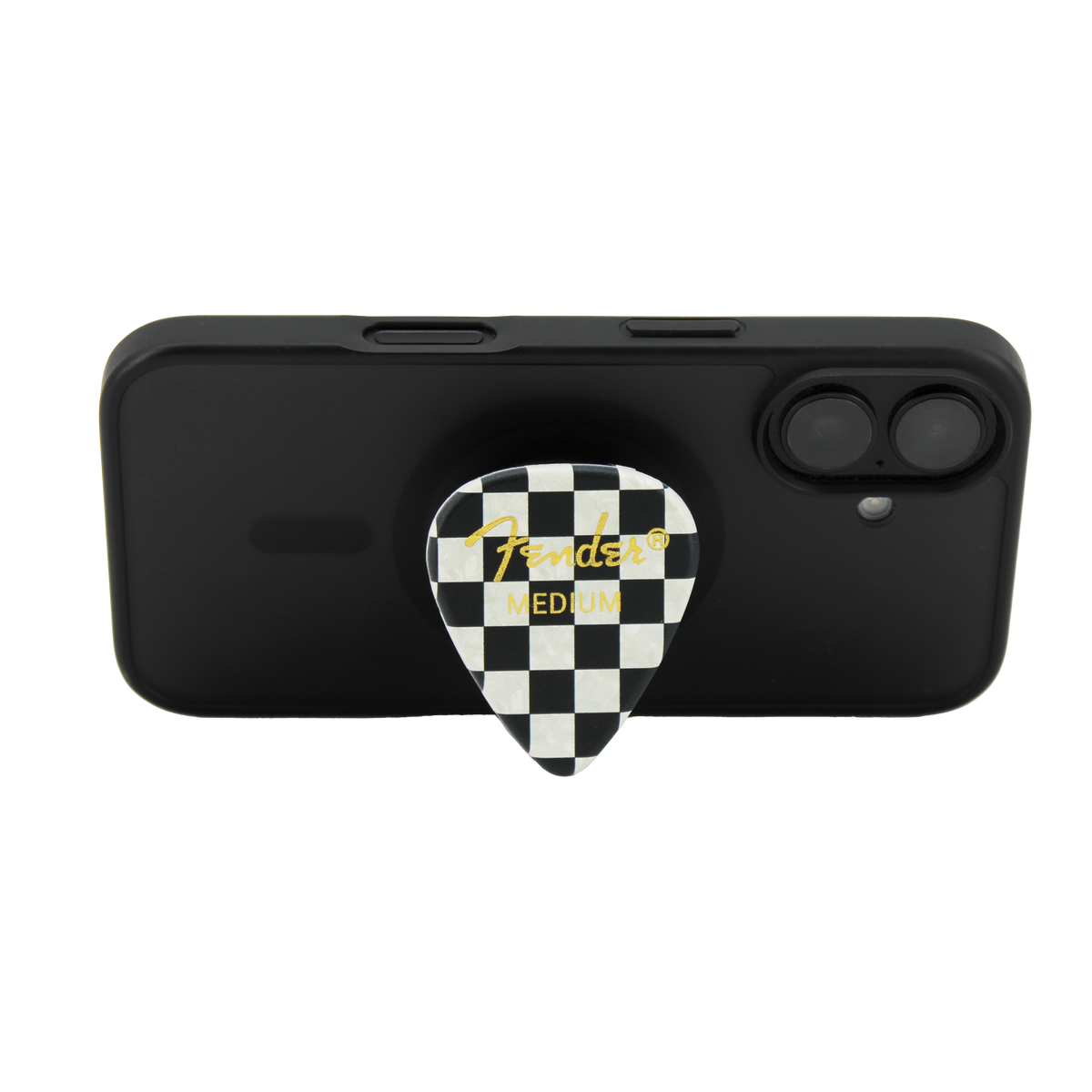 Fender guitar pick phone grip (Checkered)