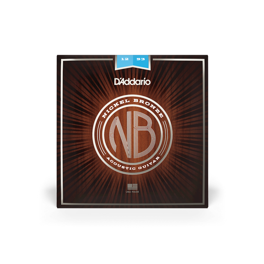 D'Addario 12-53 Regular Light Nickel Bronze Acoustic Strings