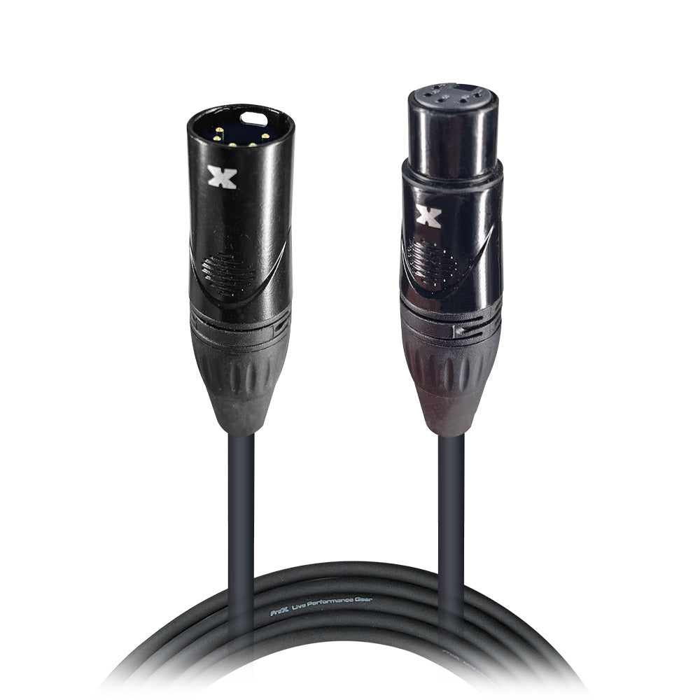 ProX 10 Ft. DMX XLR5-M to XLR5-F High Performance 5-PIN Data Cable