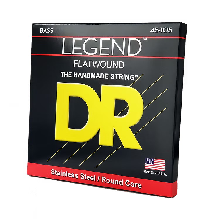 DR Strings FL5-45 Legend Flatwound Stainless Steel Strings 45-125, 5-String