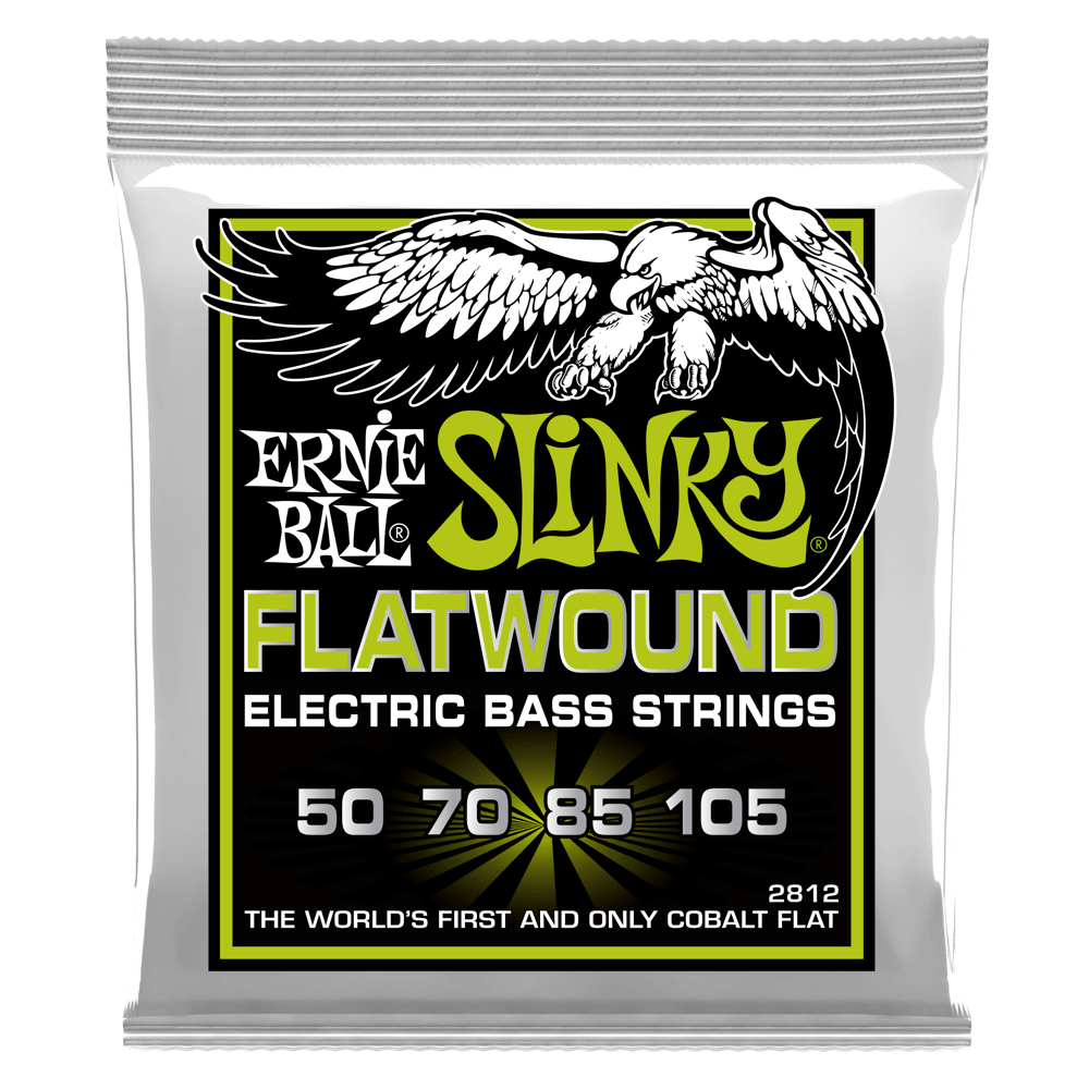 Ernie Ball P02812 Slinky Cobalt Flatwound Electric Bass Strings 50-105