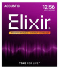Elixir 16077 Nanoweb Phosphor Bronze Acoustic Guitar Strings – 12-56 Light/Medium