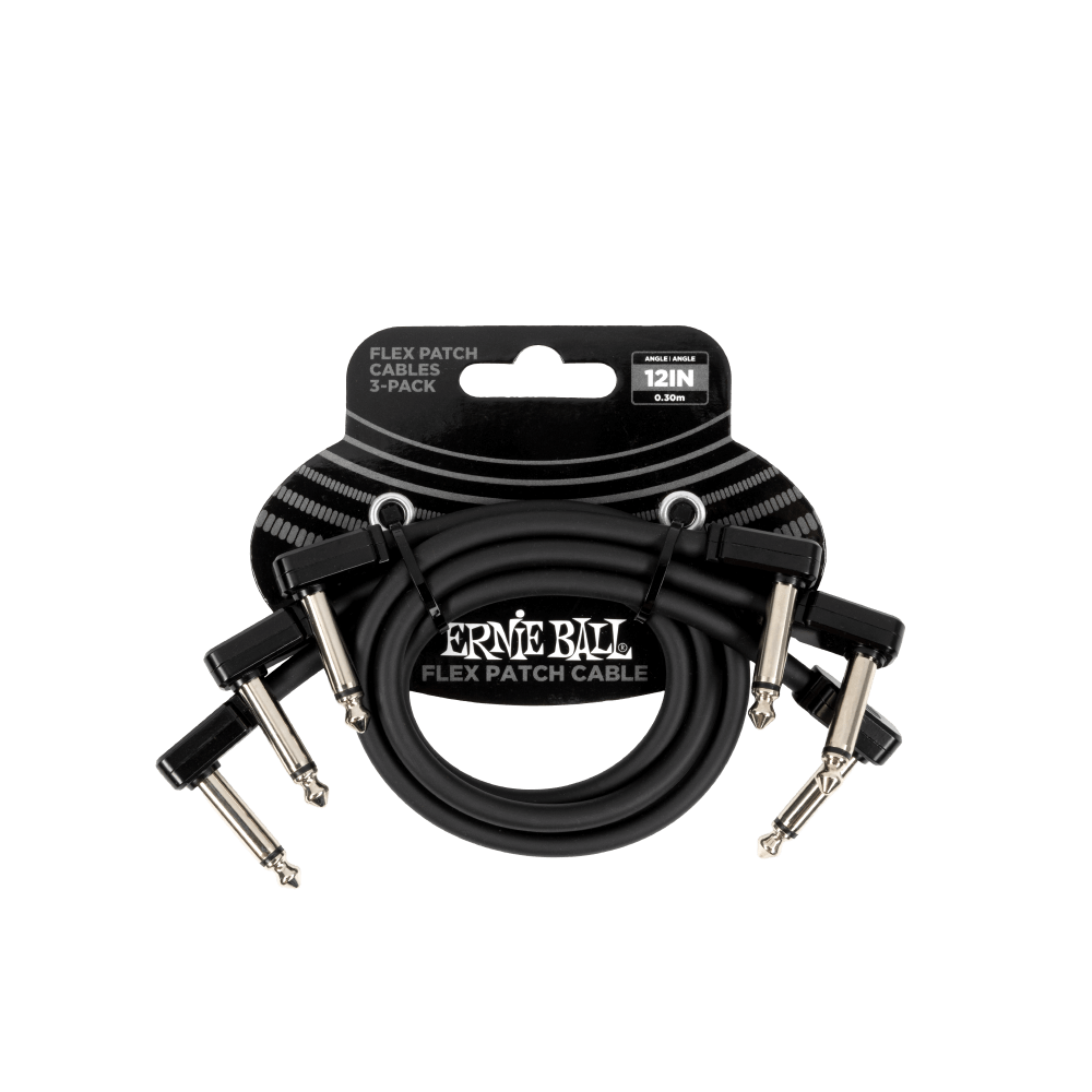 Ernie Ball 3-Pack Patch Cable (12 inch)