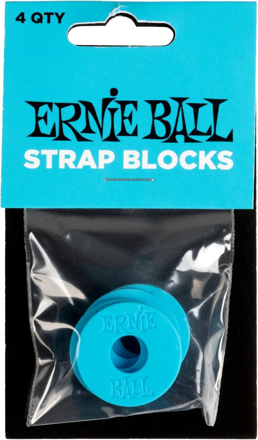 Ernie Ball Strap Blocks - Blue - 4 Pack