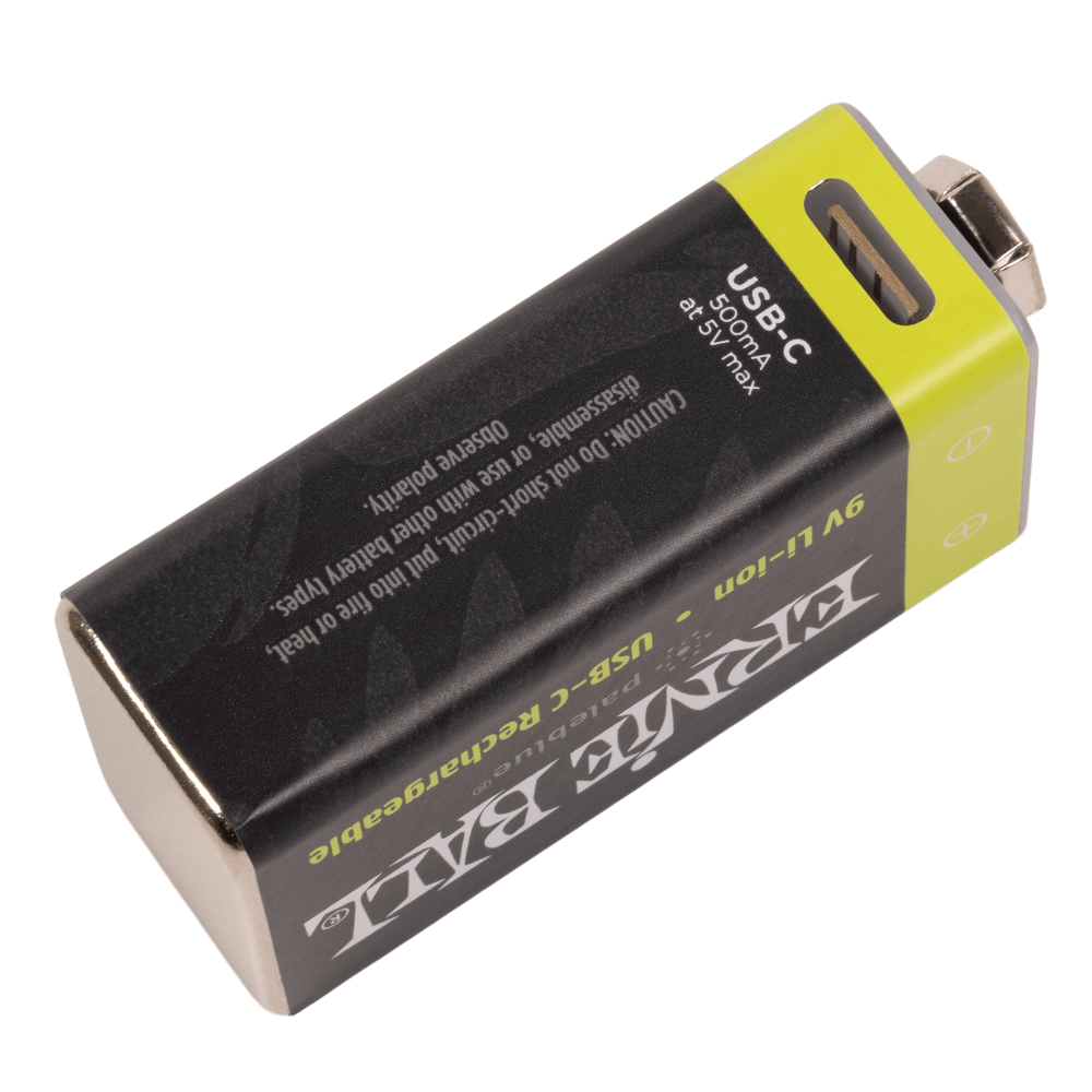 Ernie Ball USB-C Rechargeable Battery by Paleblue - 9V, 2-pack