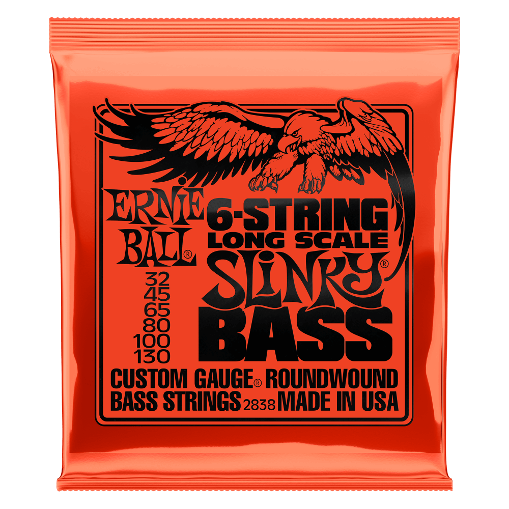 Ernie Ball 32-130 Long Scale Slinky Nickel Wound Bass Strings (6-String) P02838