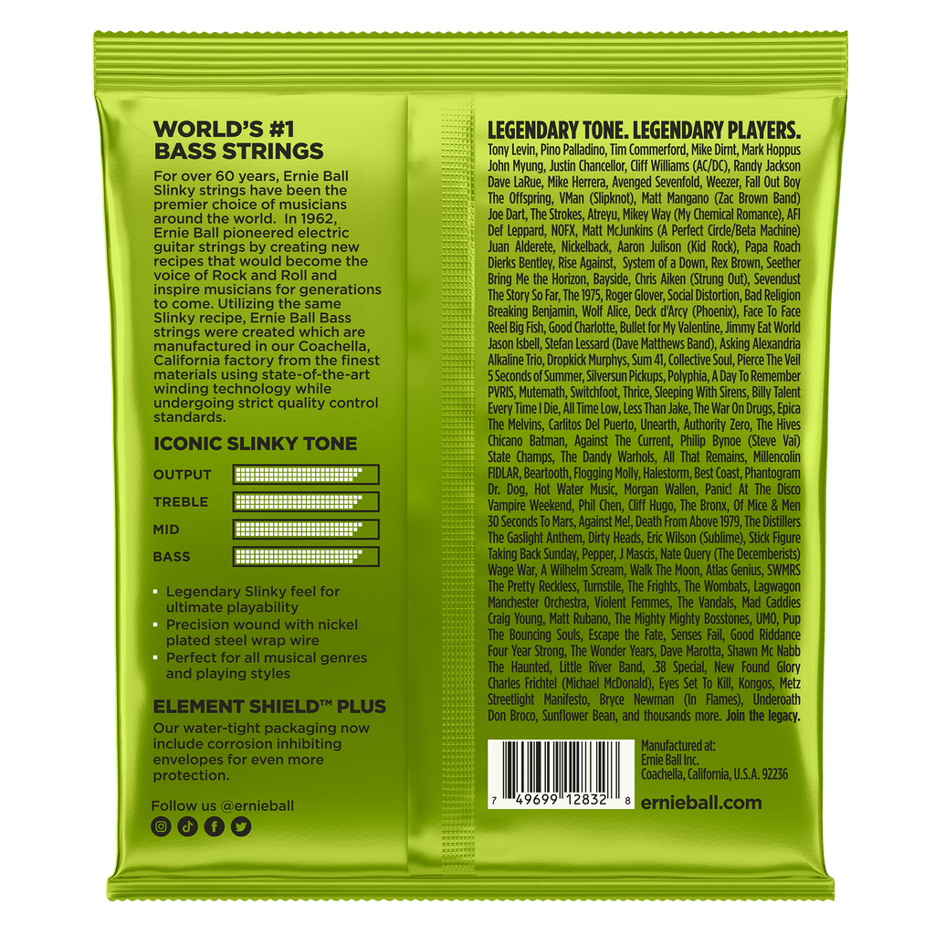 Ernie Ball 50-105 Regular Slinky Nickel Wound Bass Strings (P02832)
