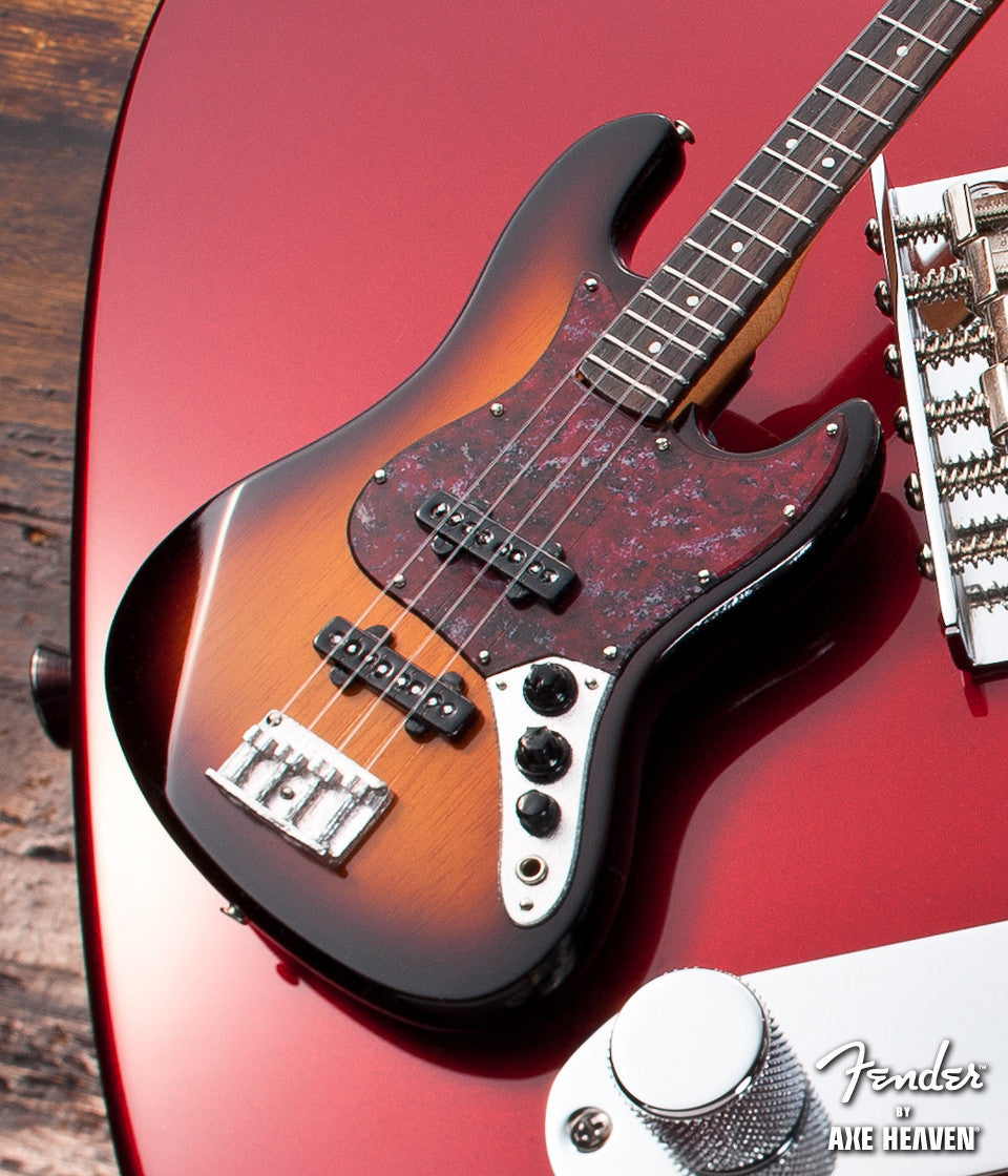 Fender™ Sunburst Jazz Bass™ Miniature Guitar Replica - Officially Licensed