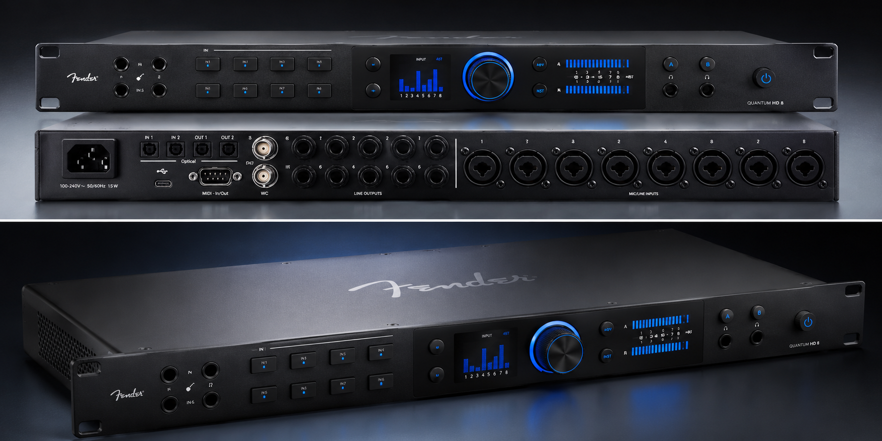 Fender Quantum Hd 8 26x30, 32-bit / 192 Khz, Usb-c Audio Interface