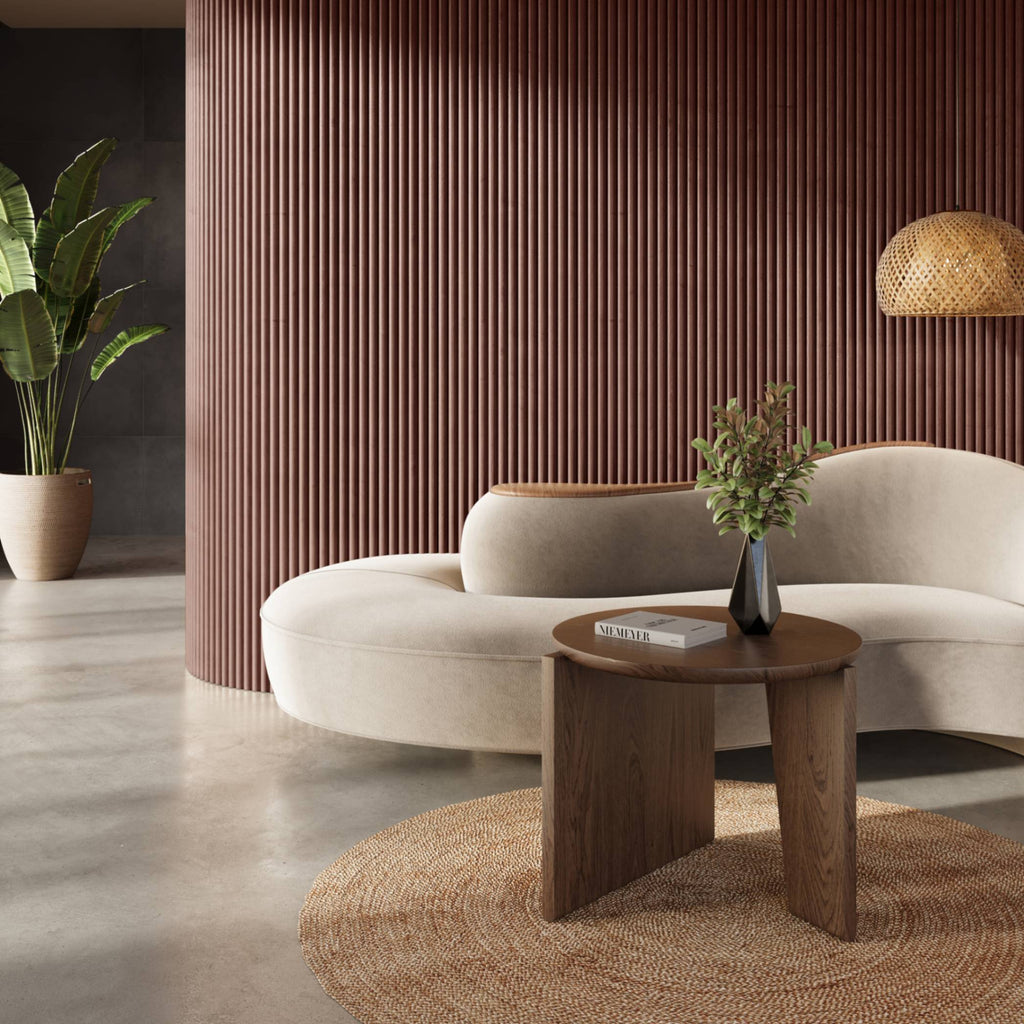 2-Pack Flexible Fluted Wall Panels – Smoked Oak