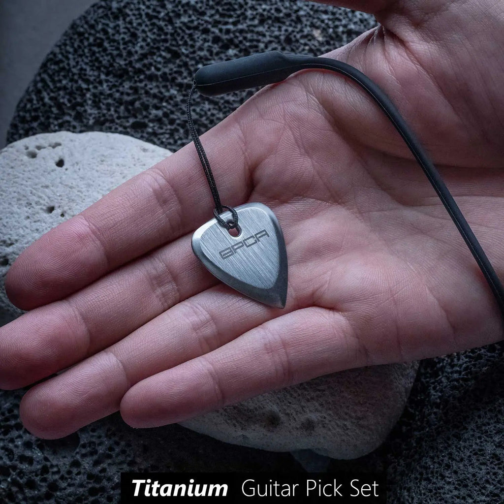 GPCA Titanium Guitar Pick Set - Silver Gold Blue