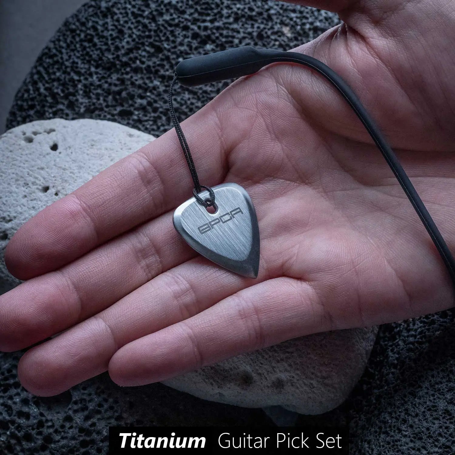 GPCA Titanium Guitar Pick Set - Silver Gold Blue