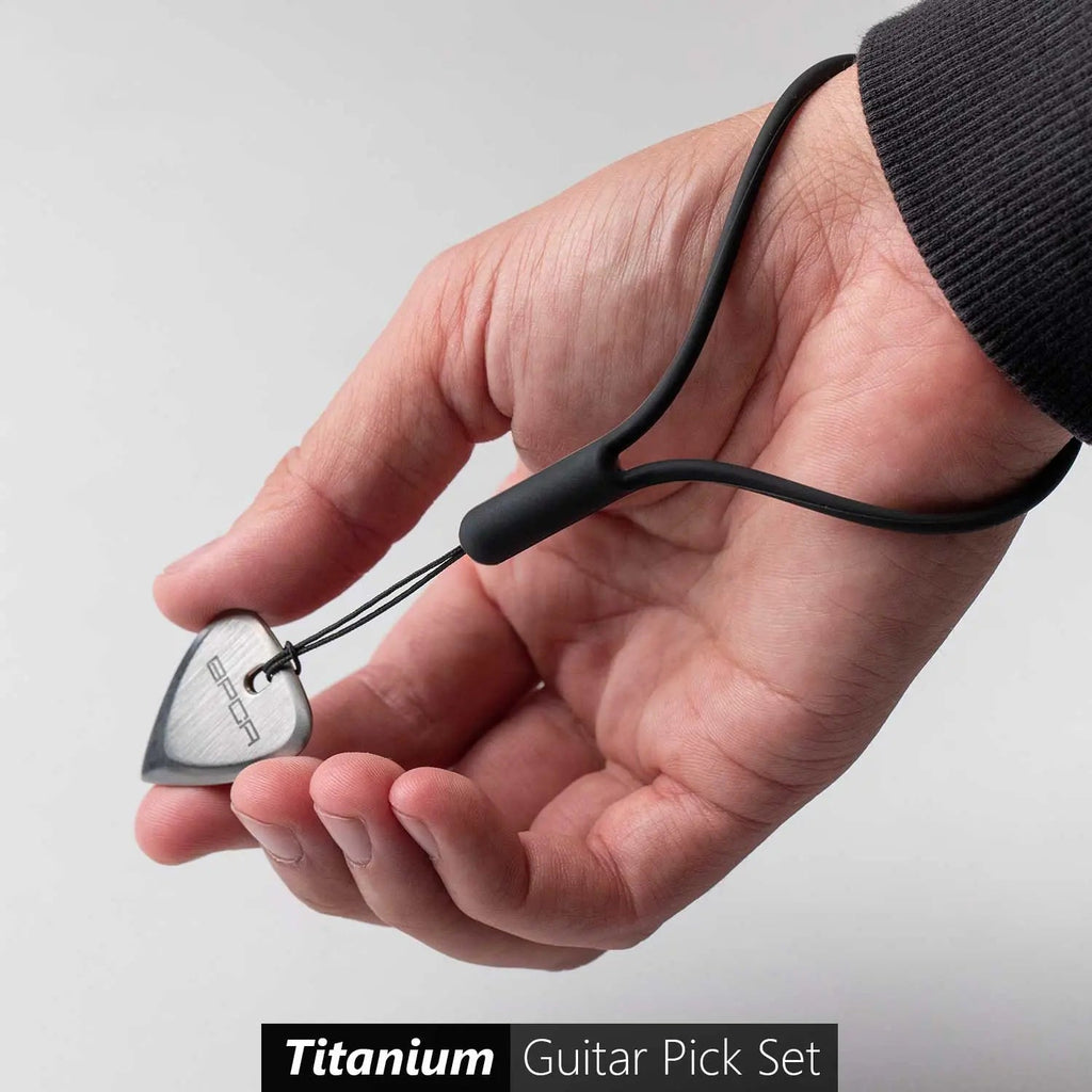 GPCA Titanium Guitar Pick Set - Silver Gold Blue