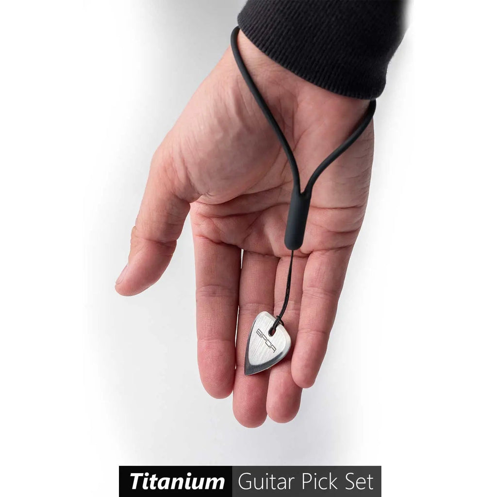 GPCA Titanium Guitar Pick Set - Silver Gold Blue