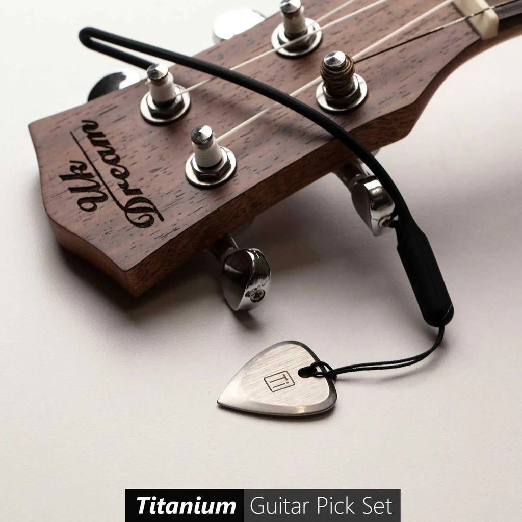 GPCA Titanium Guitar Pick Set - Silver Gold Blue