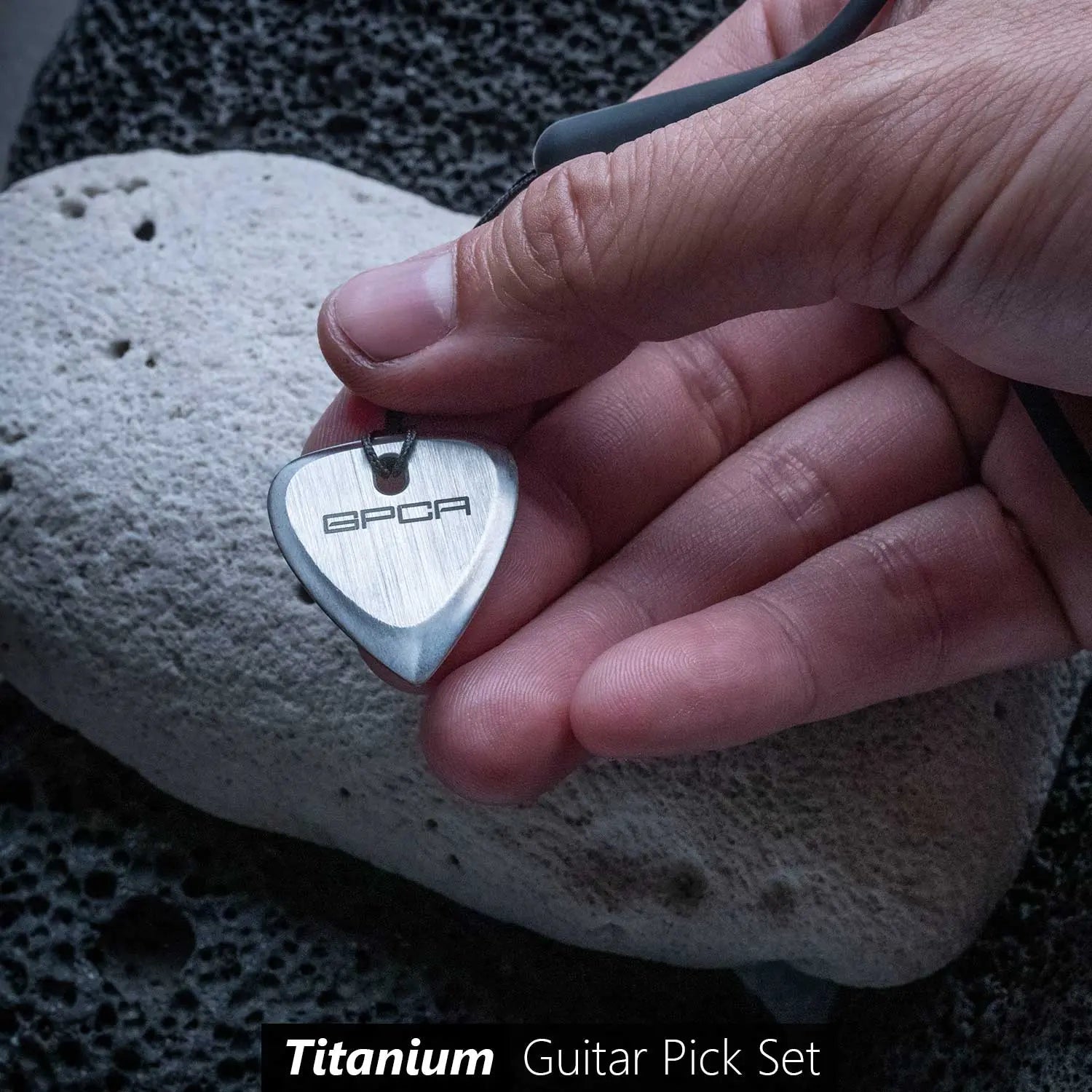 GPCA Titanium Guitar Pick Set - Silver Gold Blue
