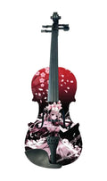 Cherry Blossom Girl Anime Violin Outfit | Carbon Fiber Bow & Faux Pearl Tailpiece