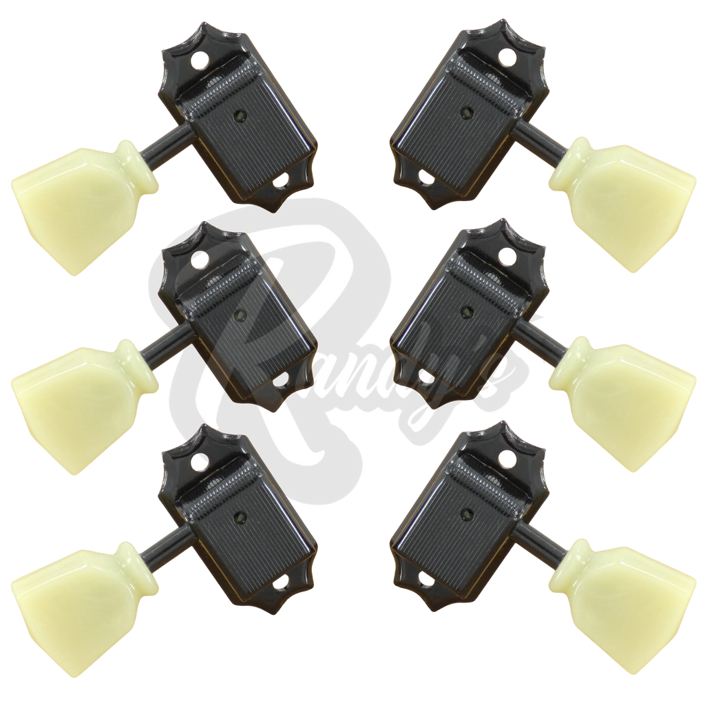 SD90-SL Vintage Deluxe Locking Tuners w/ Keystone Buttons (L3+R3) - Fits Gibson® & Kluson®