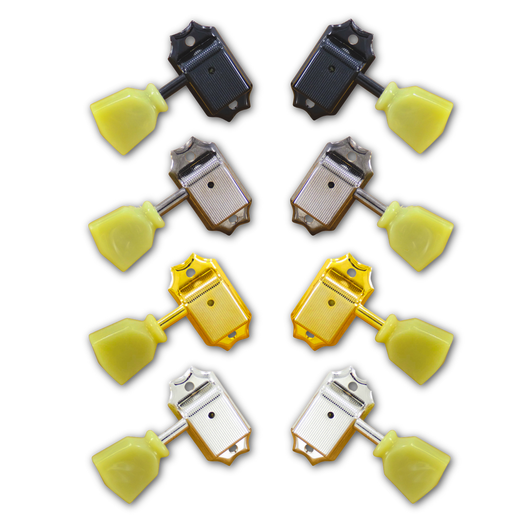 SD90-SL Vintage Deluxe Locking Tuners w/ Keystone Buttons (L3+R3) - Fits Gibson® & Kluson®