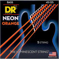 DR Strings NEON Hi-Def Orange Medium 5-String Bass NOB5-45