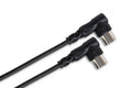 Hosa MIDI Right Angle-Right Angle Cable, 3 Ft