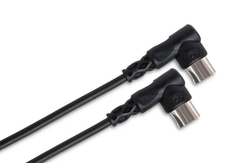 Hosa MIDI Right Angle-Right Angle Cable, 3 Ft