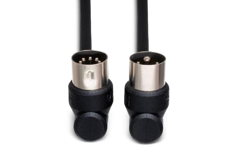 Hosa MIDI Right Angle-Right Angle Cable, 3 Ft