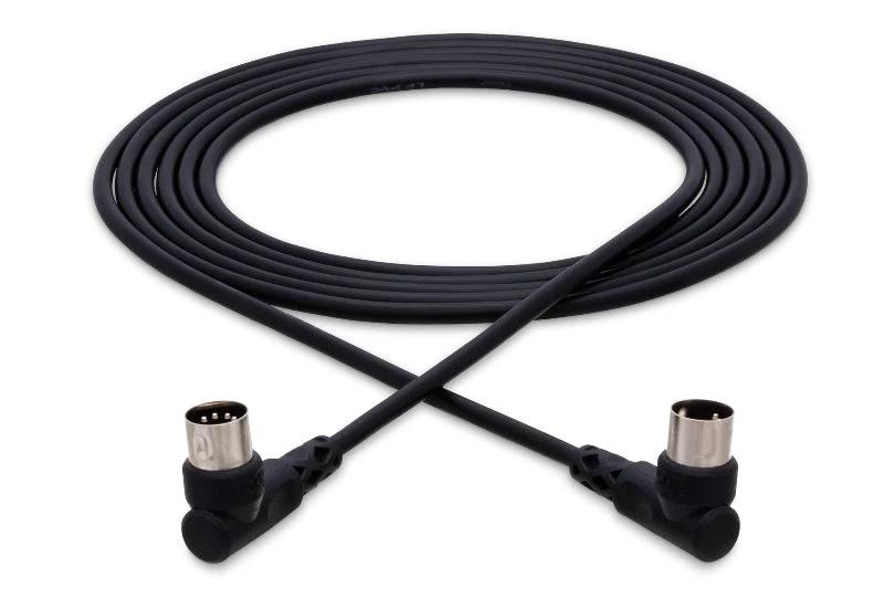 Hosa MIDI Right Angle-Right Angle Cable, 3 Ft