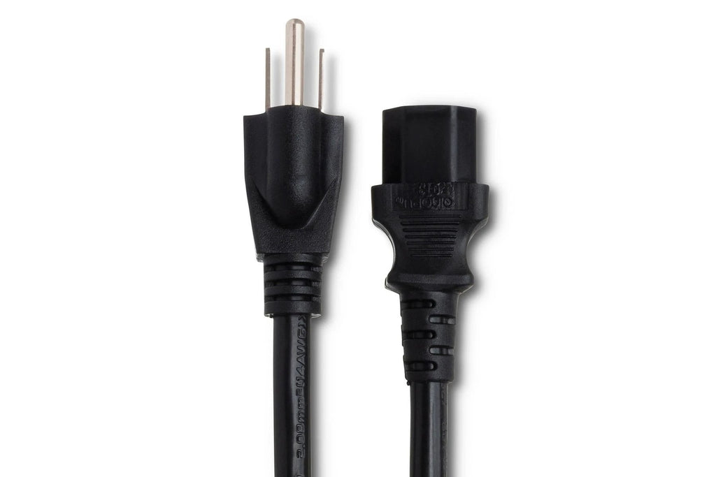 Hosa IEC C13 to NEMA 5-15p Power Cord, 14 AWG, Various Lengths