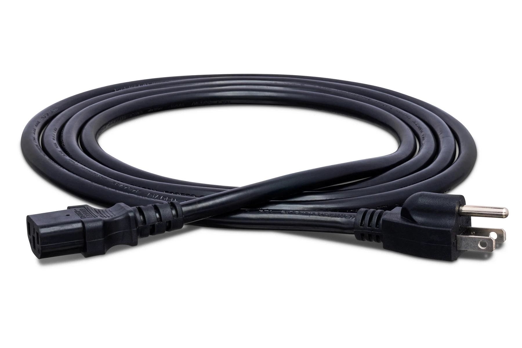 Hosa IEC C13 to NEMA 5-15p Power Cord, 14 AWG, Various Lengths