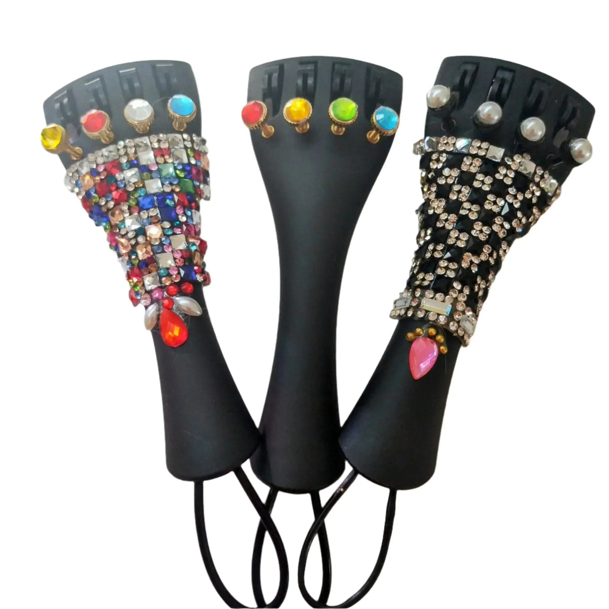 Color Coded Crystalline Violin Tailpiece | Helps Students Learn String Names