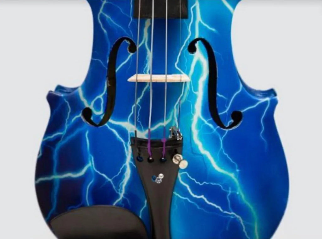 Rozanna's Blue Lightning Violin Outfit | Carbon Fiber Bow & Crystal Tuners