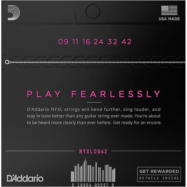 D'Addario NYXL0942 NYXL Electric Guitar Strings, 09-42 Super Light