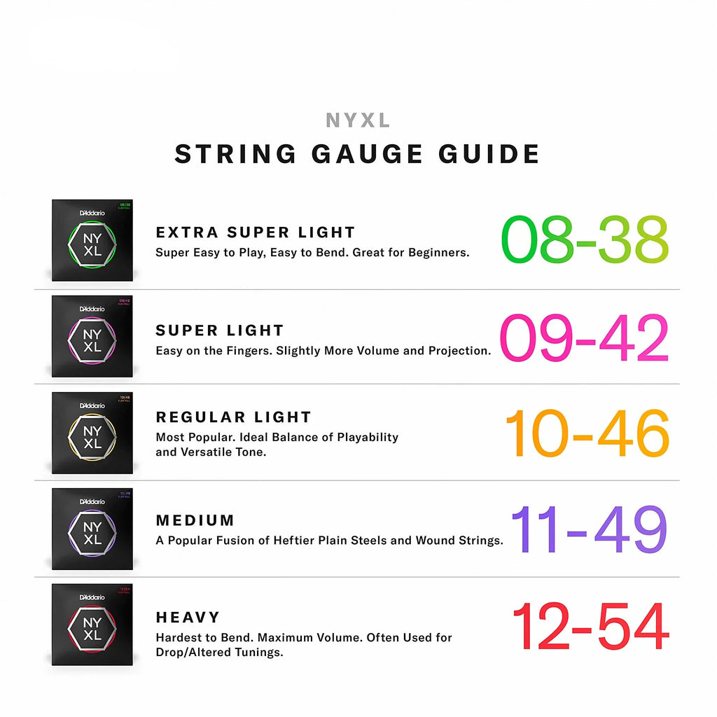 D'Addario NYXL0942 NYXL Electric Guitar Strings, 09-42 Super Light