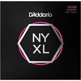 D'Addario NYXL45100  NYXL Bass Strings, 45-100 Regular Light, Long Scale