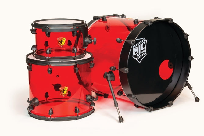 Josh Dun Torch 3-Piece Kit Red Acrylic Shells – 8″ x 12″, 14″ x 16″, 18″ x 22″ | SJC Drum Sets Percussion
