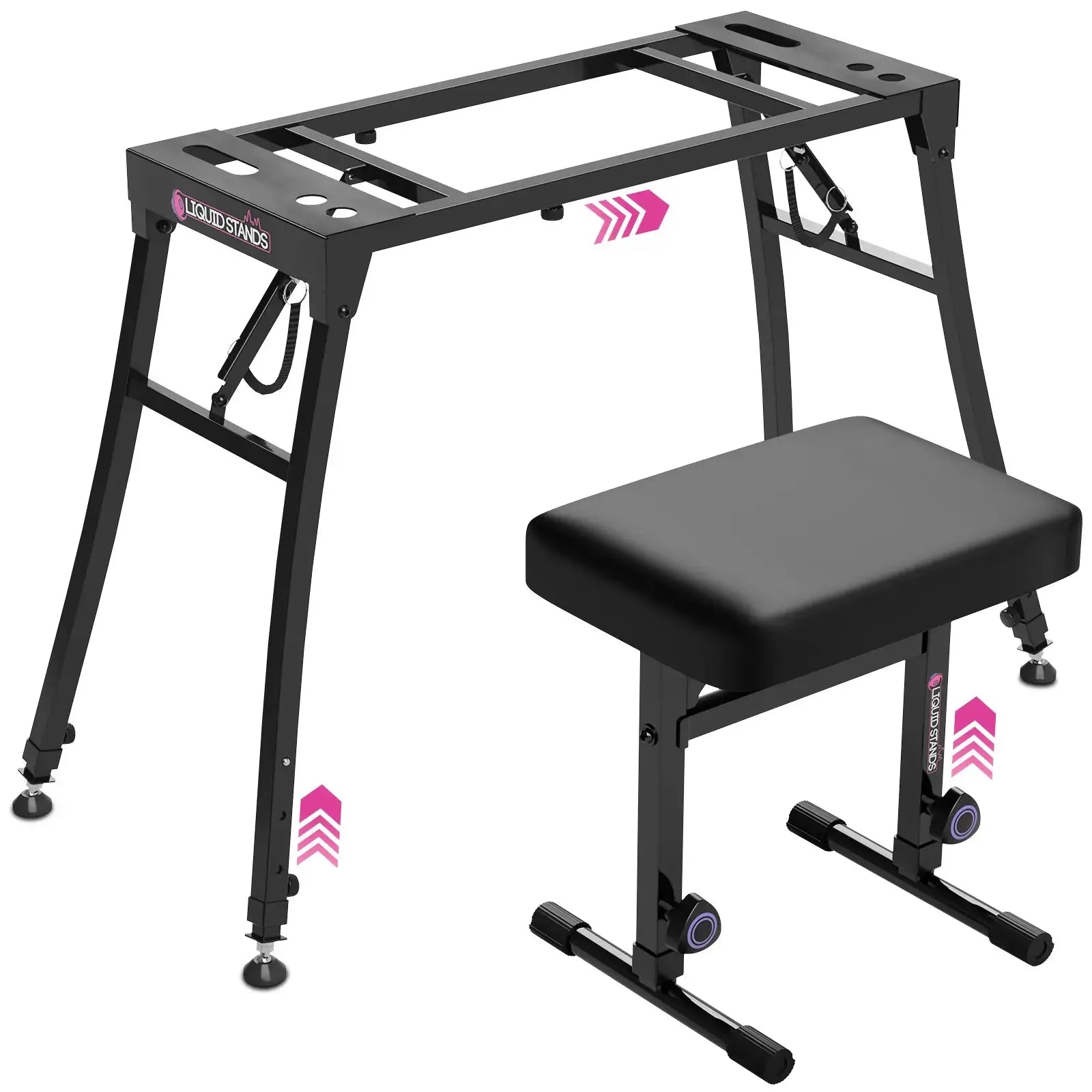 Collapsible Keyboard Stand and Piano Bench Stool