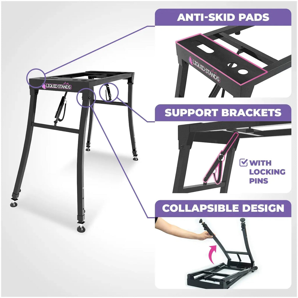 Collapsible Keyboard Stand and Piano Bench Stool