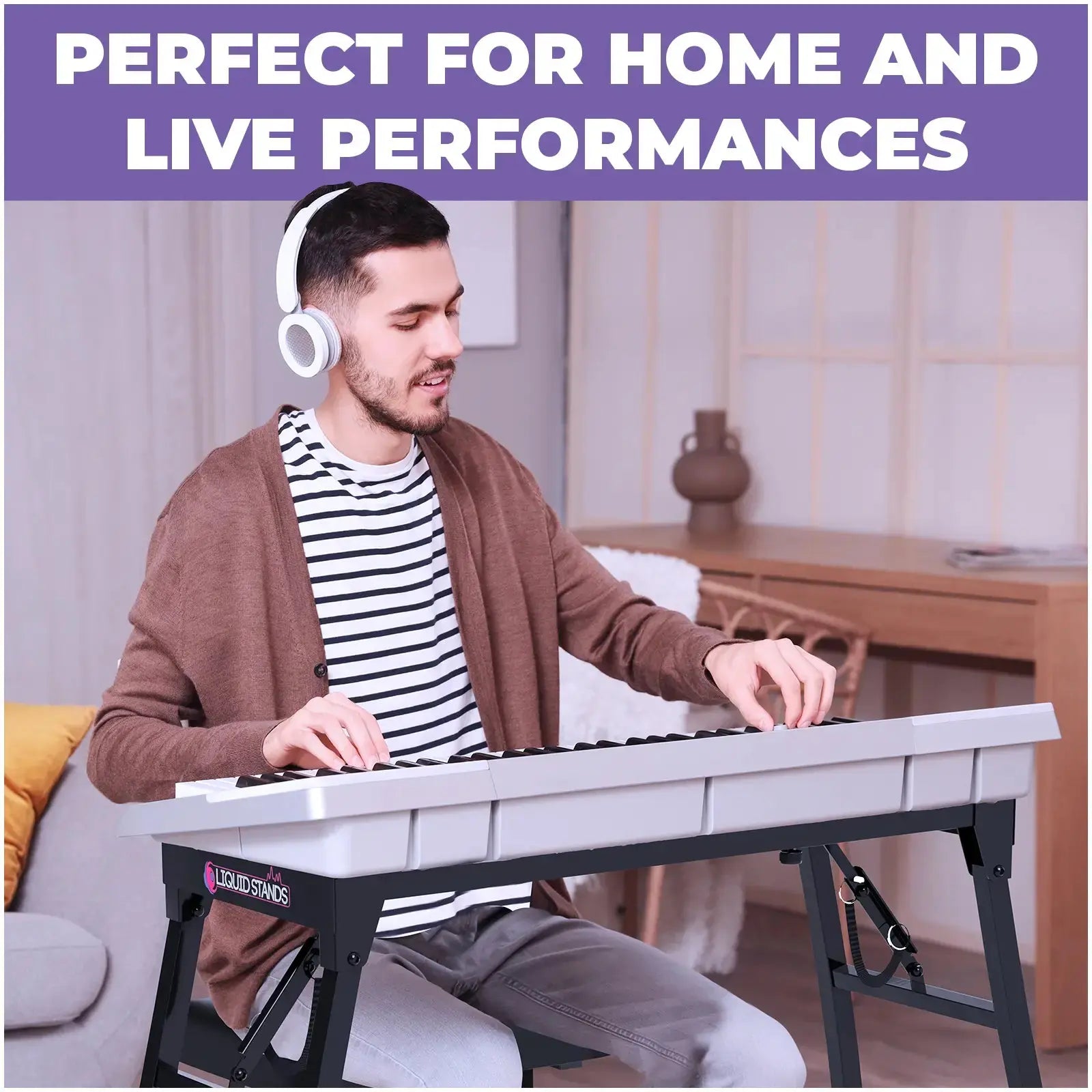Collapsible Keyboard Stand and Piano Bench Stool