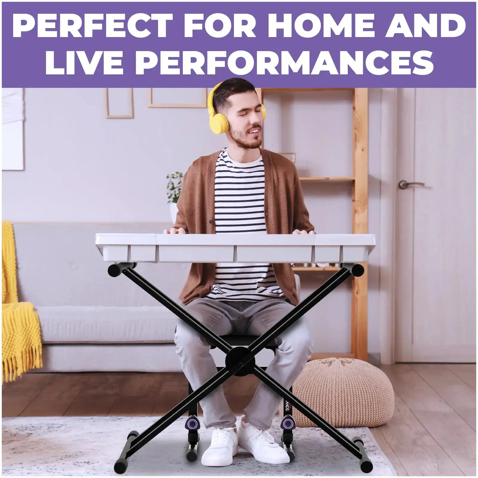 Adjustable X Style Keyboard Stand and Bench