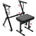 Foldable Piano Keyboard Stand w/ Wheels and Bench Set