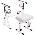 Adjustable White Z Style Keyboard Stand and White Keyboard bench