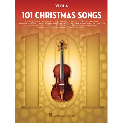 101 Christmas Songs Viola Sheet Music Songbook Holiday Carols for Beginners Intermediate Players Includes Silent Night Jingle Bells White Christmas Jo - Paperback