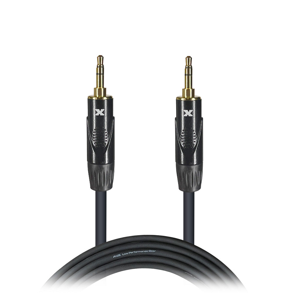ProX 10 Ft. Balanced TRS-M Mini 1/8" to TRS-M Mini 1/8" High Performance Audio Cable