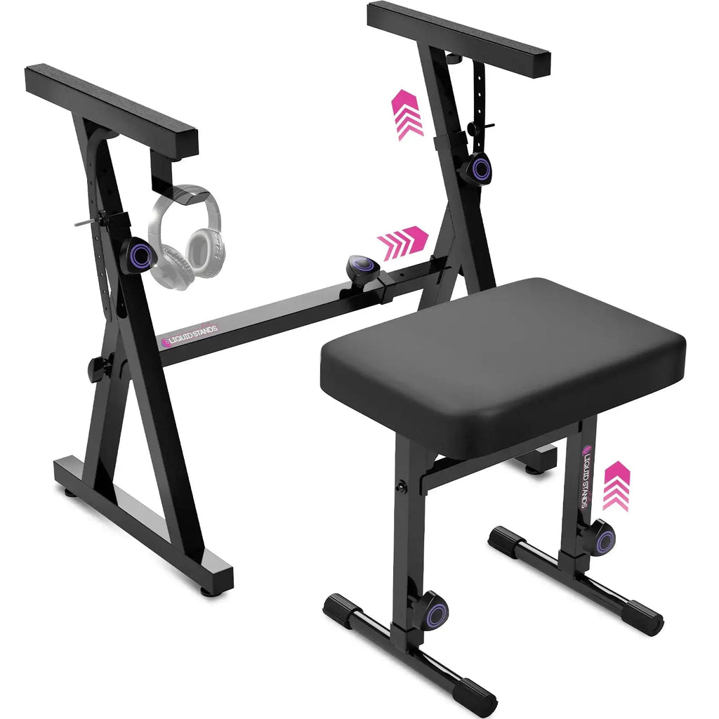 Adjustable Z Style Keyboard Stand w/ Bench